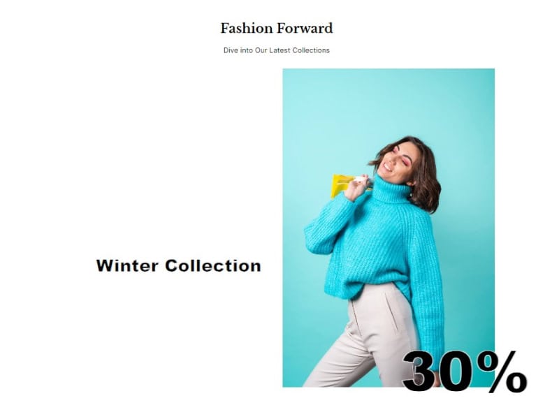 Scroll Image Reveal with Fashion Collections